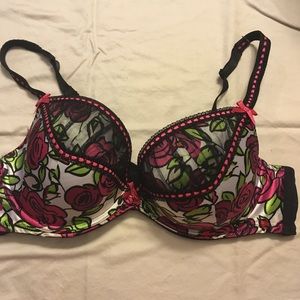 Cacique floral plunge bra